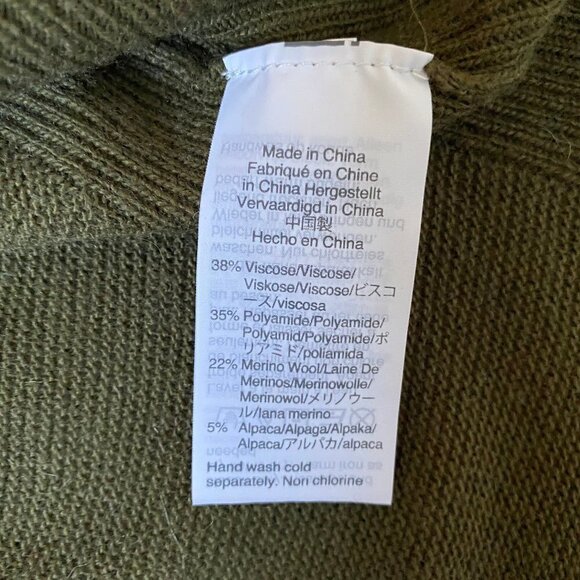 MADEWELL "Catalina" U-Neck BNWT Olive Green XS - Picture 6 of 6